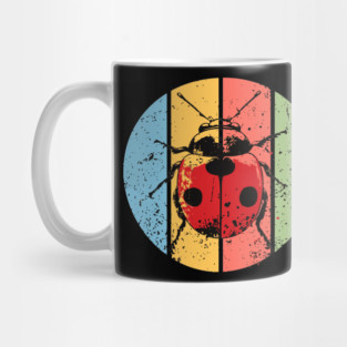 Vintage Red Ladybug Grunge Pop Art – Retro Distressed Insect Tee Mug