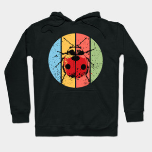 Vintage Red Ladybug Grunge Pop Art – Retro Distressed Insect Tee Hoodie