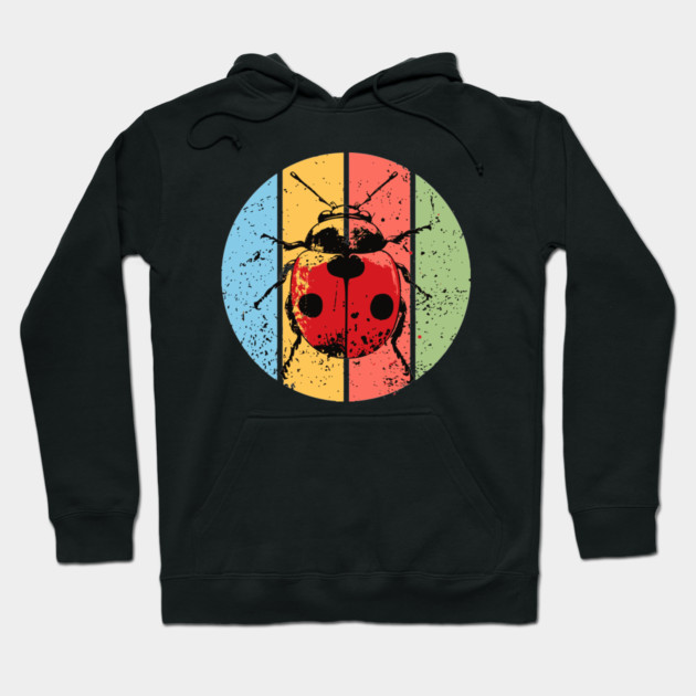 Vintage Red Ladybug Grunge Pop Art – Retro Distressed Insect Tee Hoodie by TuncGK