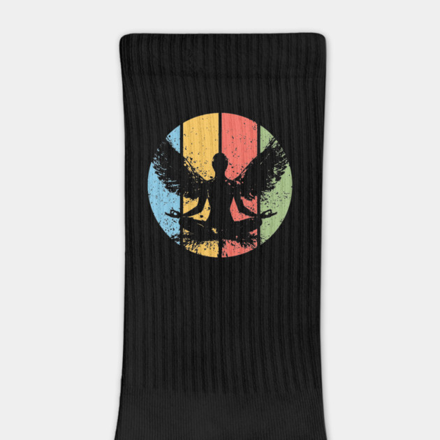 Meditating Angel Grunge Pop Art – Vintage Spiritual Aesthetic Tee by TuncGK