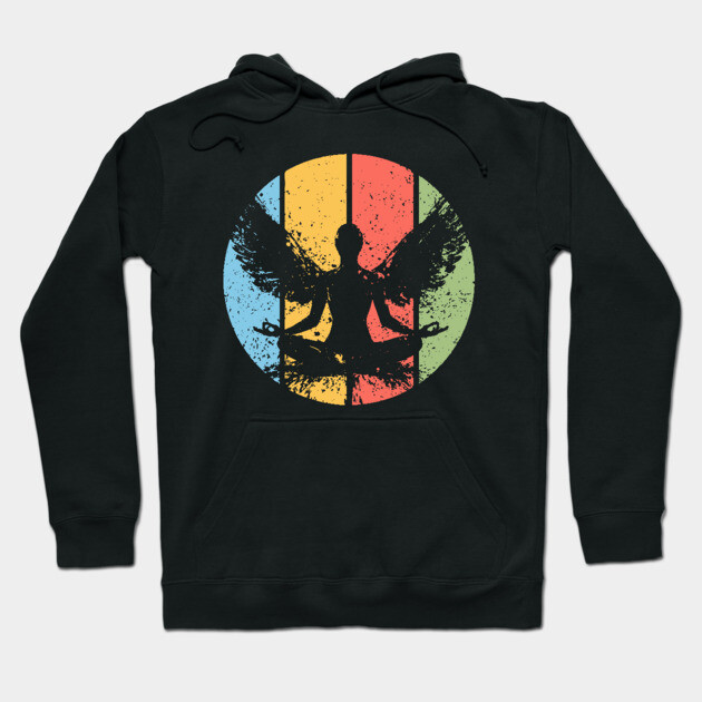 Meditating Angel Grunge Pop Art – Vintage Spiritual Aesthetic Tee Hoodie by TuncGK