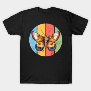 Vintage Grunge Moth Pop Art – Retro Distressed Insect Tee T-Shirt
