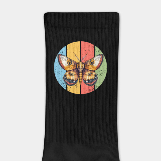 Vintage Grunge Moth Pop Art – Retro Distressed Insect Tee by TuncGK