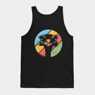 Retro Grunge Ostrich Pop Art – Vintage Wildlife Distressed Tee Tank Top