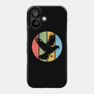 Peaceful Dove Grunge Pop Art – Vintage Retro Bird Silhouette Tee Phone Case