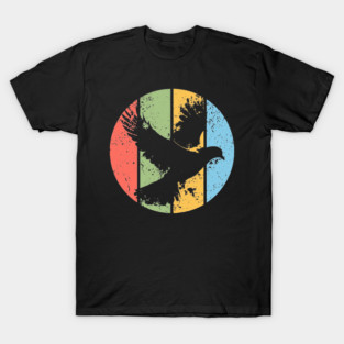 Peaceful Dove Grunge Pop Art – Vintage Retro Bird Silhouette Tee T-Shirt
