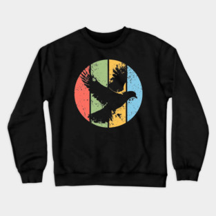 Peaceful Dove Grunge Pop Art – Vintage Retro Bird Silhouette Tee Crewneck Sweatshirt