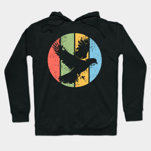 Peaceful Dove Grunge Pop Art – Vintage Retro Bird Silhouette Tee Hoodie