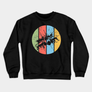 Vintage Grunge Airplane Pop Art – Retro Aviation Distressed Tee Crewneck Sweatshirt