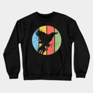 Gothic Grunge Raven Pop Art – Vintage Distressed Crow Tee Crewneck Sweatshirt