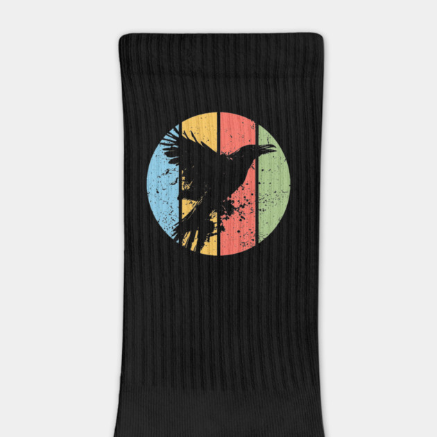 Gothic Grunge Raven Pop Art – Vintage Distressed Crow Tee by TuncGK