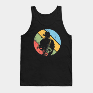 Vintage Jazz Saxophone Pop Art – Retro Grunge Musician Tee Tank Top
