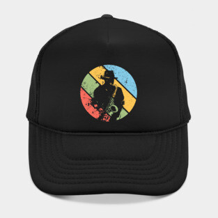 Vintage Jazz Saxophone Pop Art – Retro Grunge Musician Tee Hat