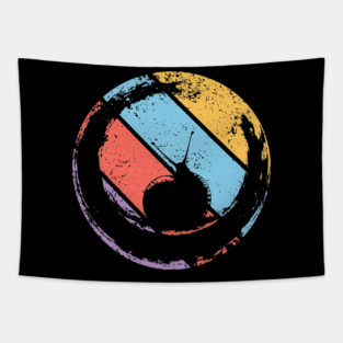 Retro Grunge Snail Pop Art – Minimalist Distressed Nature Tee Tapestry