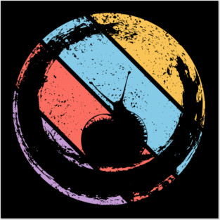 Retro Grunge Snail Pop Art – Minimalist Distressed Nature Tee Posters and Art