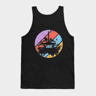 Retro Grunge Military Tank Pop Art – Distressed War Machine Tee Tank Top