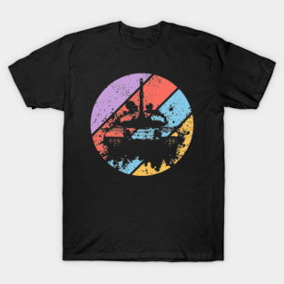 Retro Grunge Military Tank Pop Art – Distressed War Machine Tee T-Shirt