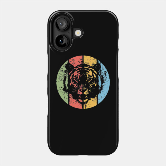 Vintage Grunge Tiger Pop Art – Retro Distressed Wildcat Tee Phone Case by TuncGK