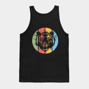 Vintage Grunge Tiger Pop Art – Retro Distressed Wildcat Tee Tank Top