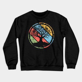 Vintage Grunge Tree of Life Pop Art – Retro Spiritual Symbol Tee Crewneck Sweatshirt