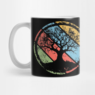 Vintage Grunge Tree of Life Pop Art – Retro Spiritual Symbol Tee Mug