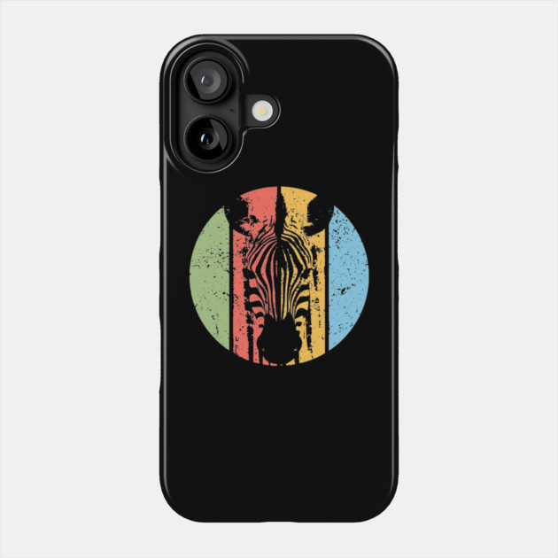 Vintage Grunge Zebra Pop Art – Distressed Safari Wildlife Tee Phone Case by TuncGK