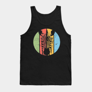 Vintage Grunge Zebra Pop Art – Distressed Safari Wildlife Tee Tank Top
