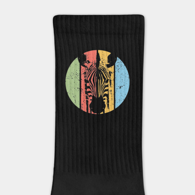 Vintage Grunge Zebra Pop Art – Distressed Safari Wildlife Tee by TuncGK