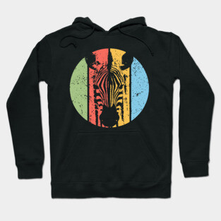 Vintage Grunge Zebra Pop Art – Distressed Safari Wildlife Tee Hoodie