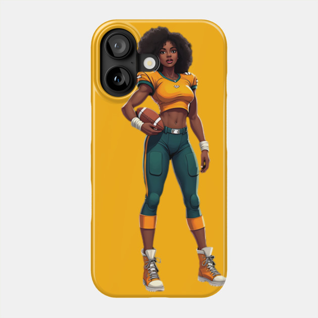 American Football Girl Phone Case by animegirlnft