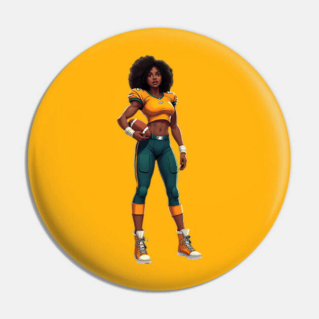 American Football Girl Pin by animegirlnft