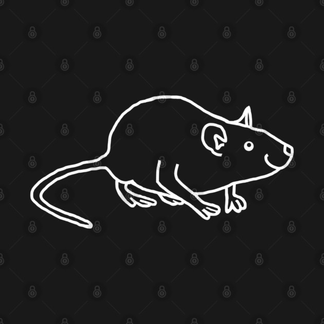 Minimal Funny Rat by ellenhenryart