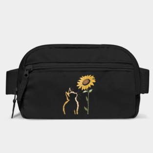 8647 Cat Sunflower – Subtle Anti-Trump Political Design for Cat Lovers Bag