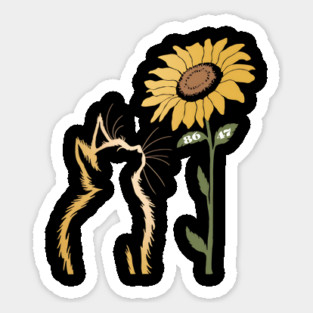 8647 Cat Sunflower – Subtle Anti-Trump Political Design for Cat Lovers Magnet