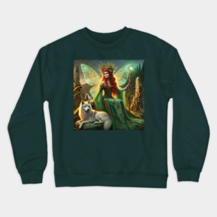Fairie Dame of the Fine Green Kirtle Crewneck Sweatshirt