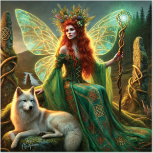 Fairie Dame of the Fine Green Kirtle Posters and Art