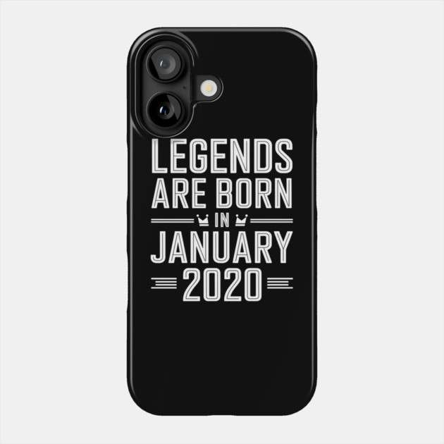Legends Are Born In January 2020 Phone Case by MakerMind8.2