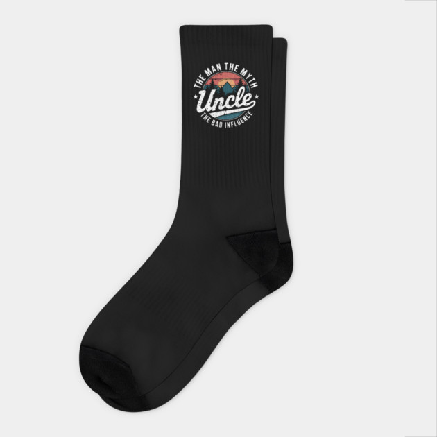 Uncle: The Man, The Myth, The Bad Influence Socks by MakerMind8.2