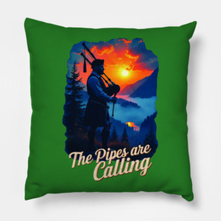 Scottish Bagpipes - Pipes are Calling Pillow