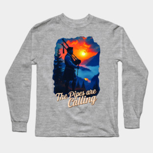 Scottish Bagpipes - Pipes are Calling Long Sleeve T-Shirt