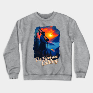 Scottish Bagpipes - Pipes are Calling Crewneck Sweatshirt