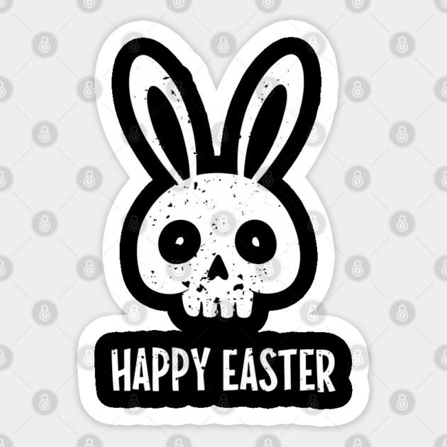 Sarcastic Gothic Easter Bunny Skull Sticker by Anticorporati