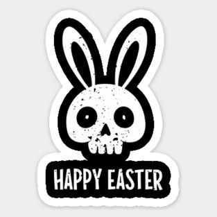 Sarcastic Gothic Easter Bunny Skull Magnet