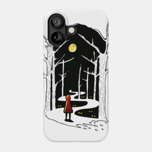 INTO THE WOODS (black and white) Phone Case