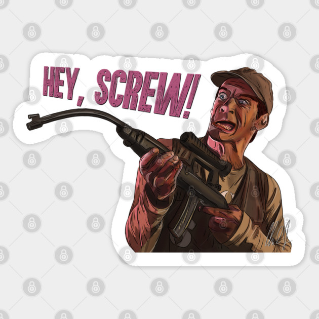 Ernest Goes to Jail: Hey, Screw! Sticker by 51Deesigns