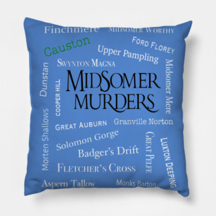 Midsomer Murder Towns Pillow