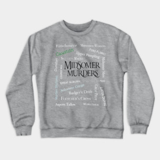 Midsomer Murder Towns Crewneck Sweatshirt