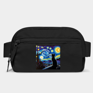 Cat Starry Night Van Gogh Cat For Cat Lover Cat Mom Cat Dad Bag
