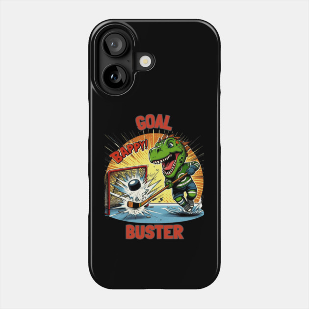 Goal Buster – Dino Hockey Hero Phone Case by Ben's Store 1