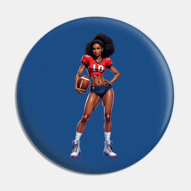 Female High School American Football Player Pin by animegirlnft